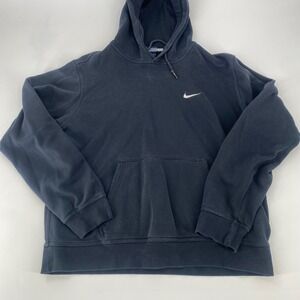 Nike Sportswear Club Fleece Hoodie Pullover Navy Blue Mens Size L